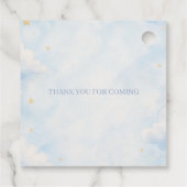 We zijn op Cloud Nine Boy Baby Shower Bedankjes Labels (Achterkant)