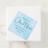 We zijn op Cloud Nine Boy Baby shower Bedankjes Labels (In situ)