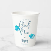 We zijn op Cloud Nine Boy Baby shower Papieren Bekers (Voorkant)