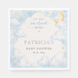 We zijn op Cloud Nine Boy Baby Shower Servet