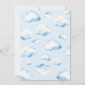 We zijn op Cloud Nine  Boy Beer Baby shower Kaart (Achterkant)