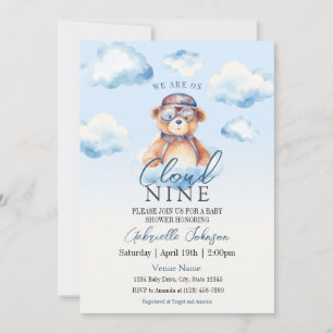 We zijn op Cloud Nine  Boy Beer Baby shower Kaart