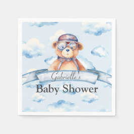 We zijn op Cloud Nine  Boy Beer Baby shower Servet