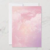 We zijn op Cloud Nine Dreamy Pastel Sky Baby showe Kaart (Achterkant)