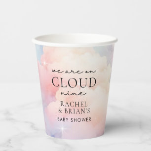 We zijn op Cloud Nine Dreamy Sky Baby shower Papieren Bekers