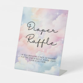 We zijn op Cloud Nine Dreamy Stars Baby shower Reclamebord Met Voetstuk