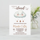 We zijn op Cloud Nine, Gender Neutral Baby Sprinkl Kaart (Staand voorkant)