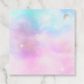 We zijn op Cloud Nine Girl Baby shower. Bedankjes Labels (Achterkant)