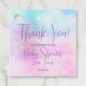 We zijn op Cloud Nine Girl Baby shower. Bedankjes Labels (Voorkant)