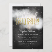 We zijn op Cloud Nine Gold Dreamy Baby shower Kaart (Voorkant)