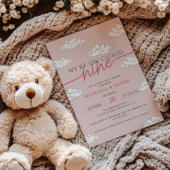 We zijn op Cloud Nine Hand Drawn Clouds Baby showe Kaart