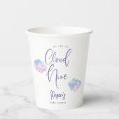 We zijn op Cloud Nine Meisje Baby shower Papieren Bekers (Voorkant)