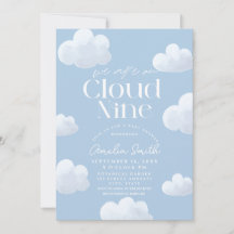 We zijn op Cloud Nine Modern Blue Cloud Baby showe
