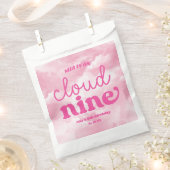 We zijn op Cloud Nine Pink 9th Birthday Party Bedankzakje (Geknipt)