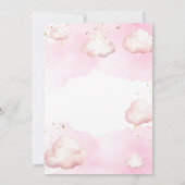 We zijn op Cloud Nine Pink Baby shower Gold Glitte Kaart (Achterkant)