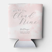 We zijn op Cloud Nine Pink Girl Baby shower Blikjeskoeler (Voorkant)