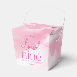 We zijn op Cloud Nine roze Baby shower Bedankdoosjes