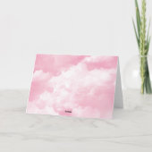 We zijn op Cloud Nine roze Baby shower Bedankkaart (Achterkant)