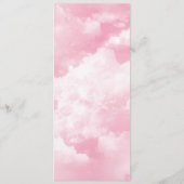 We zijn op Cloud Nine Roze Baby shower Food Menu (Achterkant)