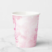 We zijn op Cloud Nine roze Baby shower Papieren Bekers (Links)
