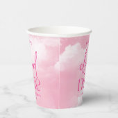 We zijn op Cloud Nine roze Baby shower Papieren Bekers (Rechts)
