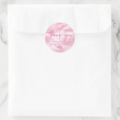 We zijn op Cloud Nine roze Baby shower Ronde Sticker (Tas)