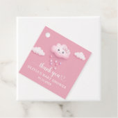 We zijn op Cloud Nine Schattige Pink Girl Baby sho Bedankjes Labels (In situ)