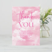 We zijn op Cloud Nine Sparkle Clouds Baby shower Bedankkaart (Staand voorkant)