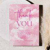 We zijn op Cloud Nine Sparkle Clouds Baby shower Bedankkaart