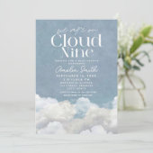 We zijn op Cloud Nine stoffige Blue Cloud Baby sho Kaart (Staand voorkant)
