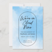 We zijn op Cloud Nine Uitnodiging voor verlovingsf (Voorkant)