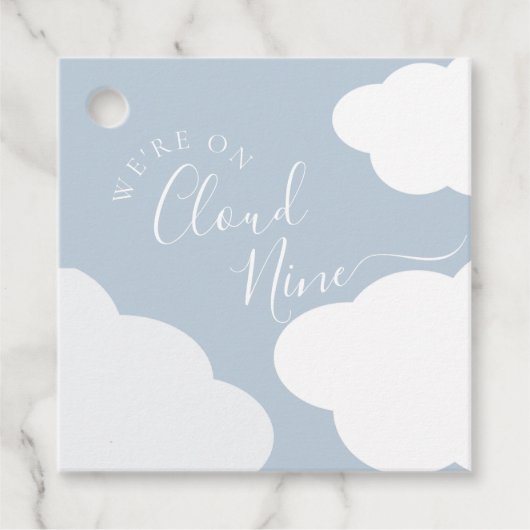 We zijn op Cloud Nine voorkeurstag Bedankjes Labels (Voorkant)