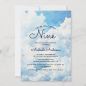 We zijn op Cloud Nine Waterverf Sky Baby shower Kaart (Voorkant)