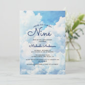 We zijn op Cloud Nine Waterverf Sky Baby shower Kaart (Staand voorkant)