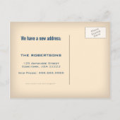 We zijn op de verhuizing Retro Change of Address B Aankondigingskaart (Achterkant)