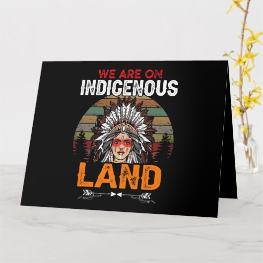 We zijn op het inheemse land op een grappig autoch kaart (Gele Bloem)