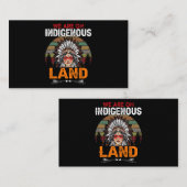 We zijn op het inheemse land op een grappig autoch visitekaartje (Voorkant / Achterkant)