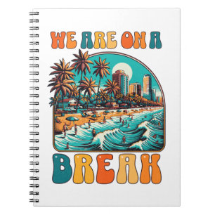 We zijn op pauze Retro Tropisch Strand Vakantie De Notitieboek
