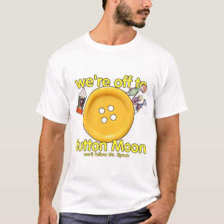 "We zijn op weg naar Button Moon" - Retro TV Nosta T-shirt