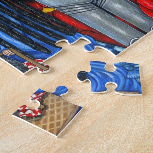 We zijn op weg naar grote oogpoppen legpuzzel (Zijkant)