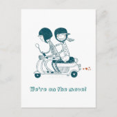 We zijn op weg naar het liefdespaar. briefkaart (Voorkant)