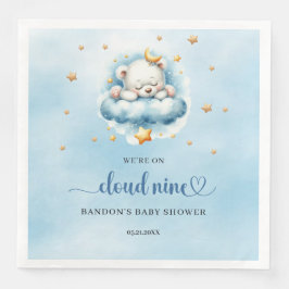 We zijn op wolk negen slapende teddybeer jongen servet