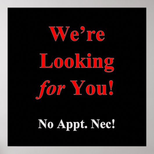 We zijn op zoek naar een haircut Poster Matte (Voorkant)