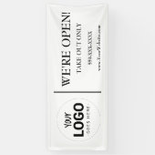 WE ZIJN OPEN BEDRIJVEN DIE ALLEEN LOGO RESTAURANT  SPANDOEK (Verticaal)