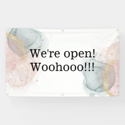 We zijn open Sign Spandoek (Horizontaal)