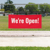 We zijn open. Spandoek (Insitu)