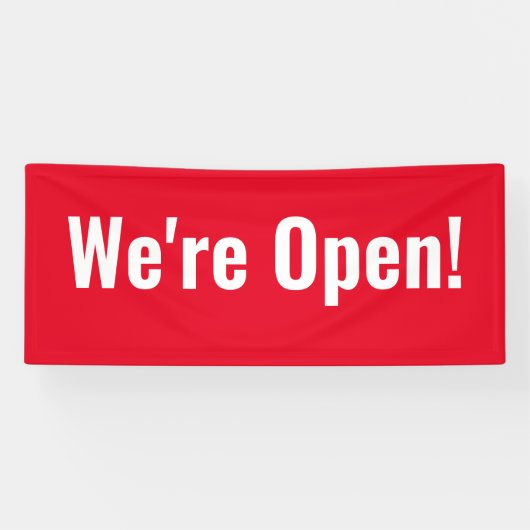 We zijn open. Spandoek (Horizontaal)