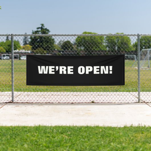 "WE ZIJN OPEN!" Vinyl outdoor teken Spandoek (Insitu)
