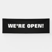 "WE ZIJN OPEN!" Vinyl outdoor teken Spandoek (Horizontaal)