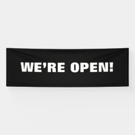"WE ZIJN OPEN!" Vinyl outdoor teken Spandoek